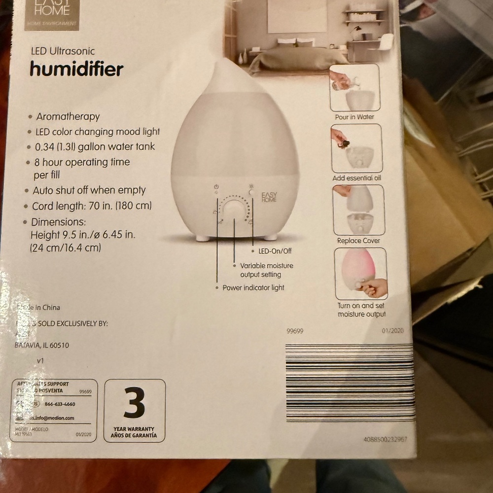 Easy home LED humidifier